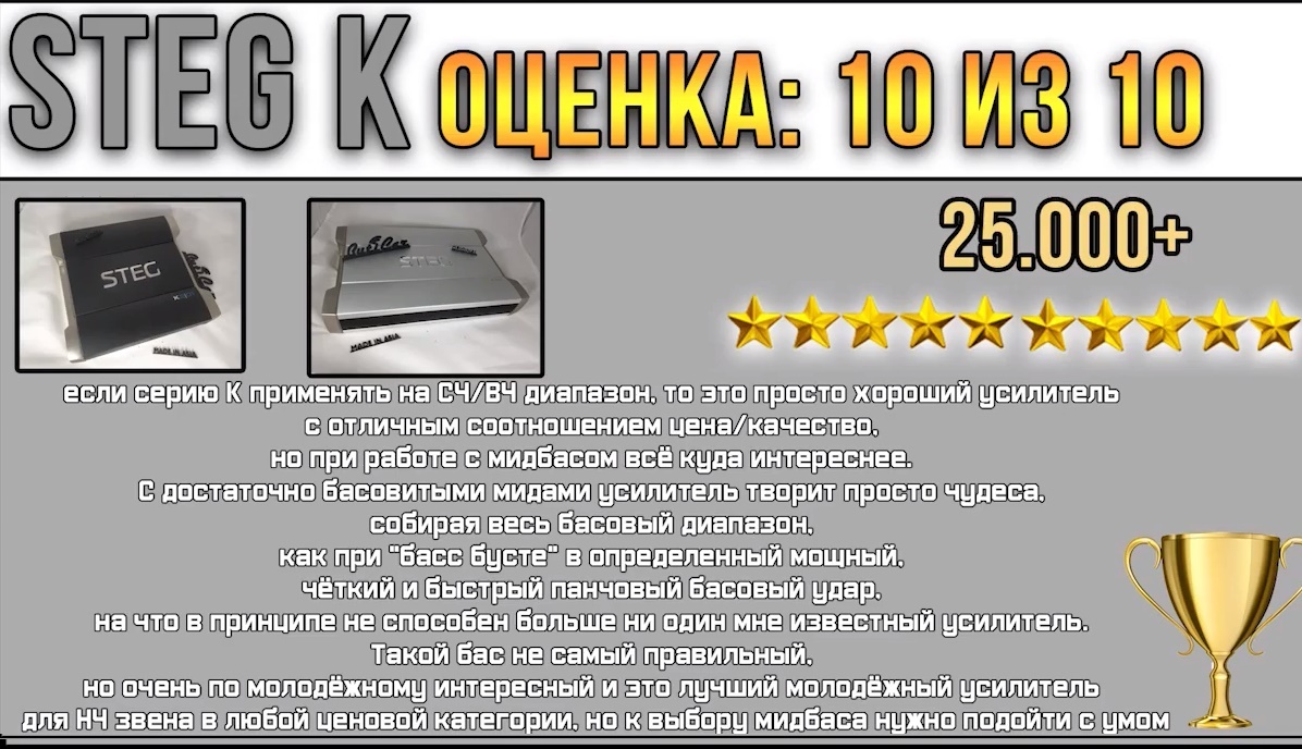 Steg k серии