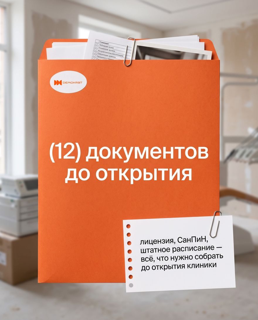 Обложка: 12 документов до открытия стоматологии