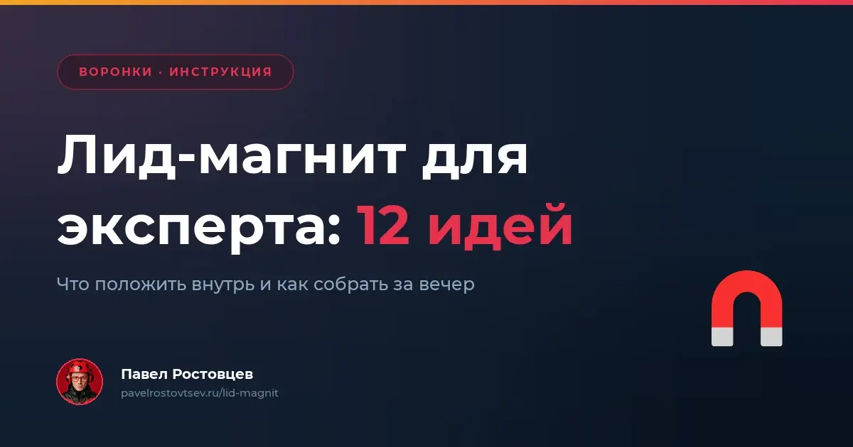 Лид-магнит для эксперта: 12 идей
