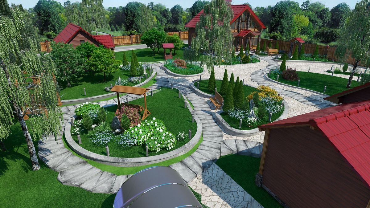 Благоустройство Территории Загородного Дома фото 18