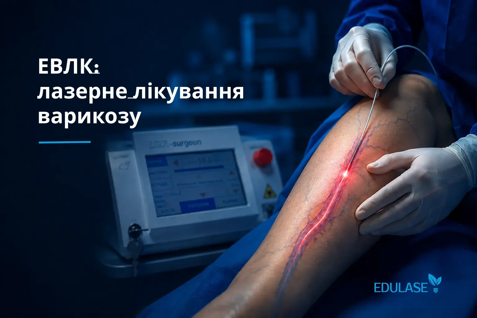 Ендовенозна лазерна коагуляція ЕВЛК - 1470 нм, лікування варикозу