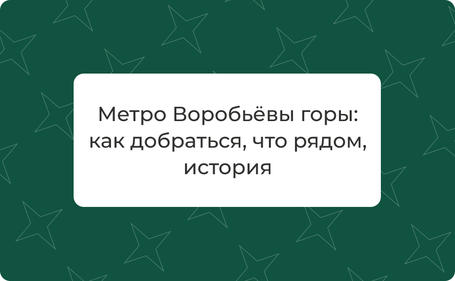Метро Воробьёвы горы — как добраться, что рядом, история