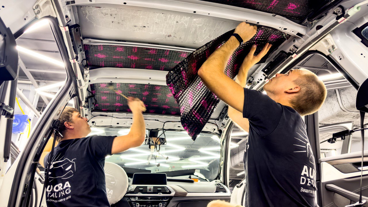 Шумоизоляция автомобиля БМВ в Аврора Детейлинг