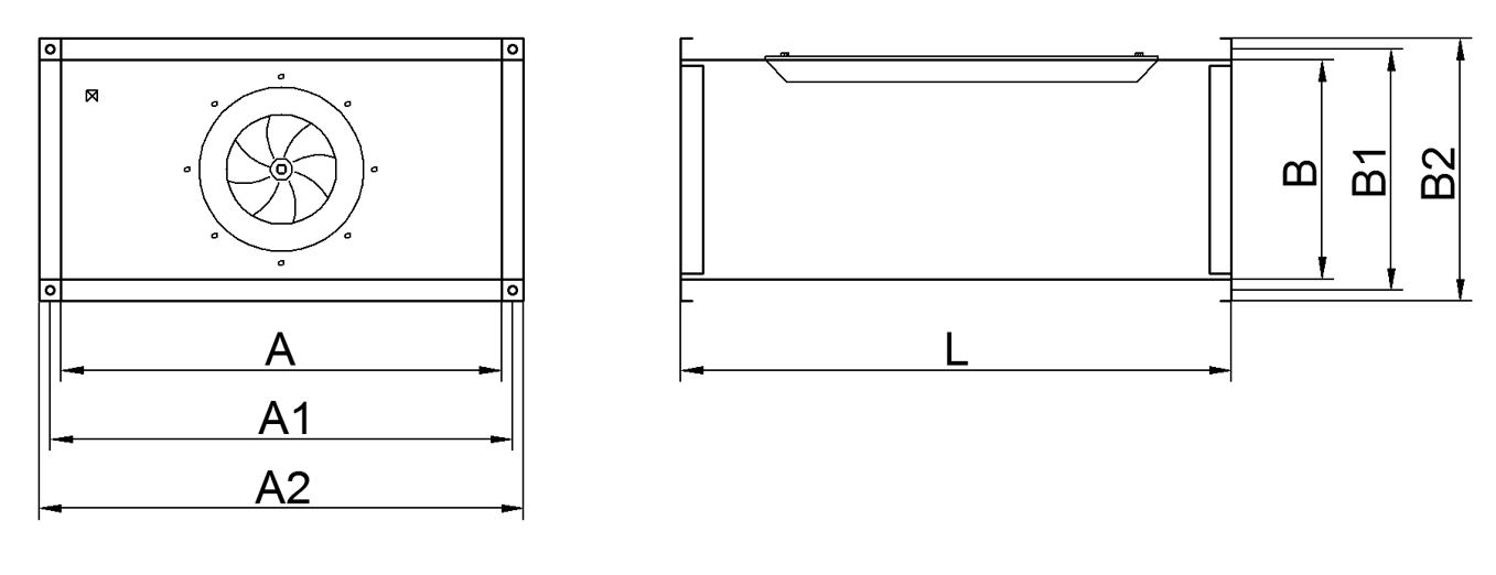 Чертеж вентилятор канальный