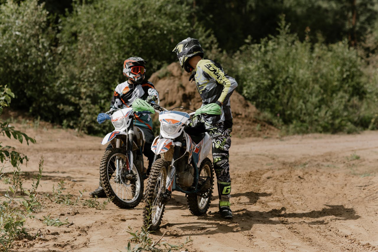 Детская тренировка на мотоцикле