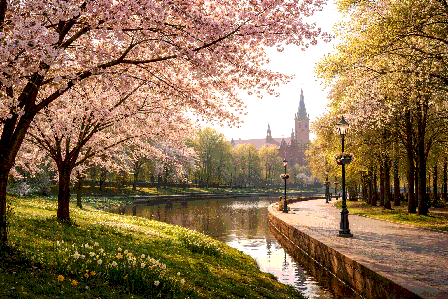 Калининград весной цветение прогулки по городу