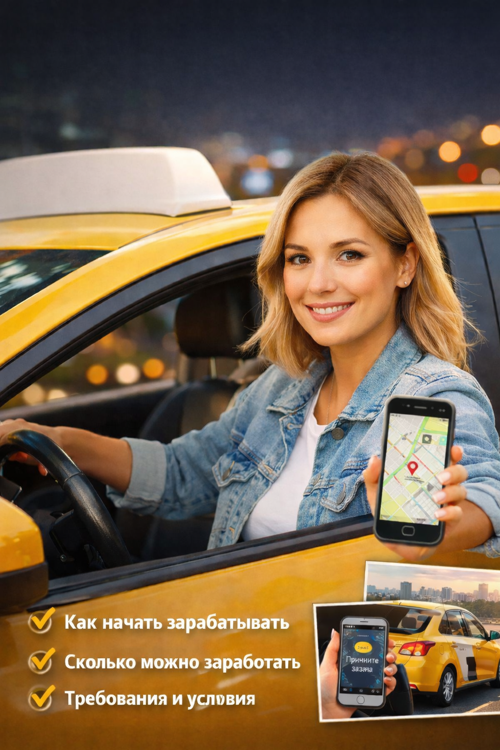 Работа в такси для женщин