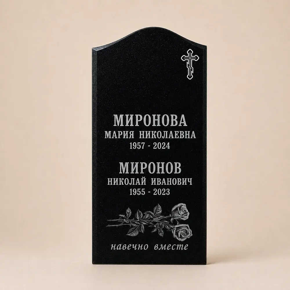 Оформление памятника 80×40 см — работа мастерской № 018