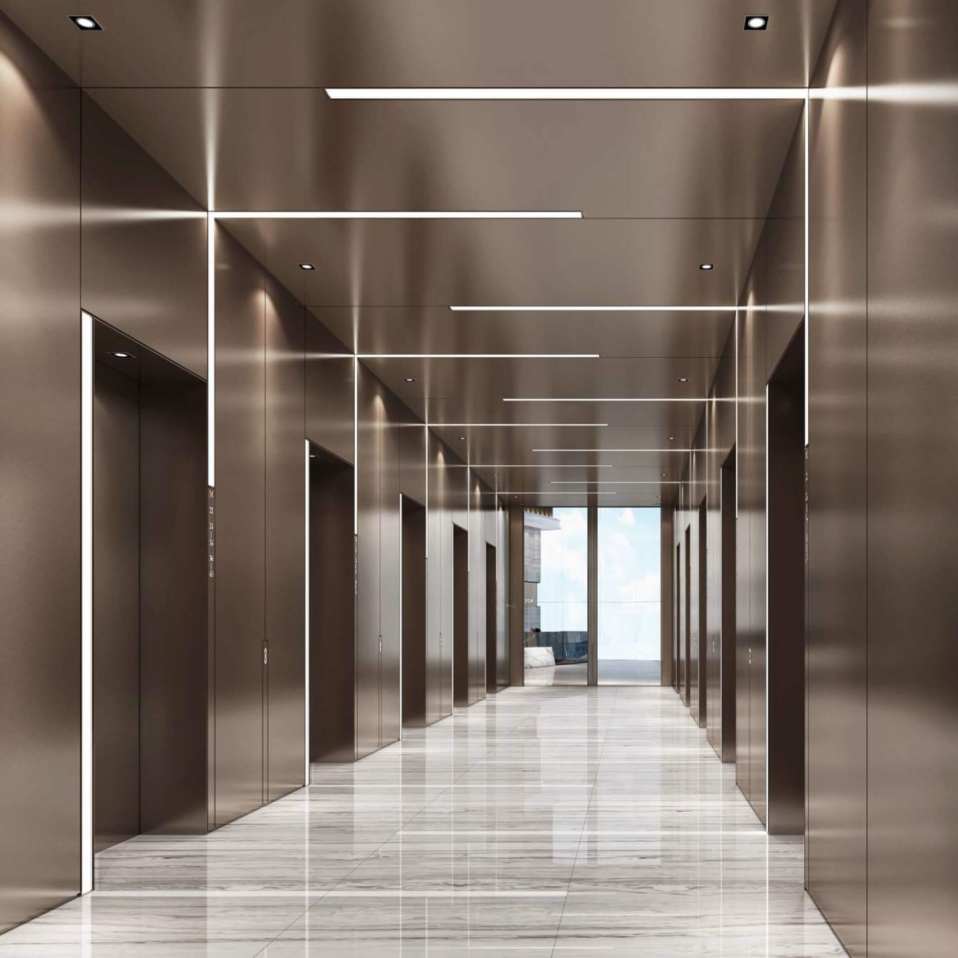 корридор коммерческого помещения