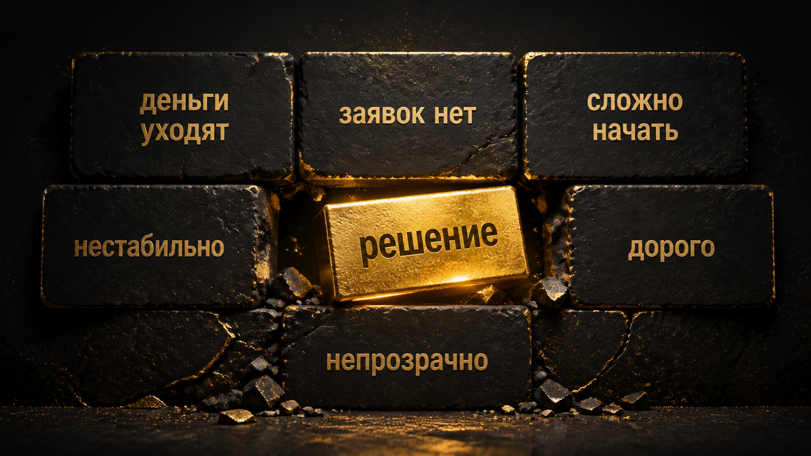 Стена проблем: 6 барьеров при самостоятельной настройке — деньги уходят, заявок нет, сложно начать, нестабильно, дорого, непрозрачно