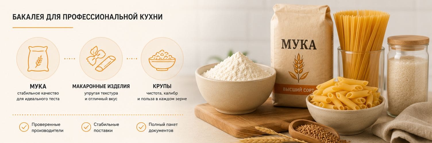 Казахстанская бакалея: стабильные поставки для профессиональной кухни