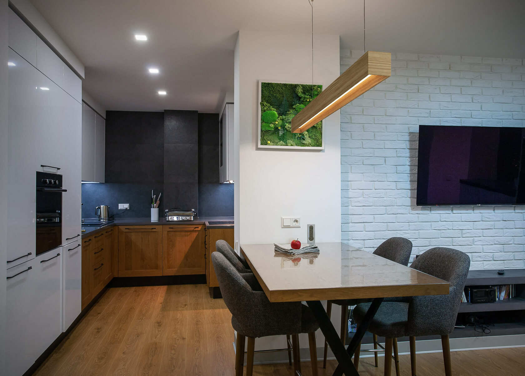 Железнодорожный - Дизайн интерьера кухня, кухонный гарнитур, стол, стулья