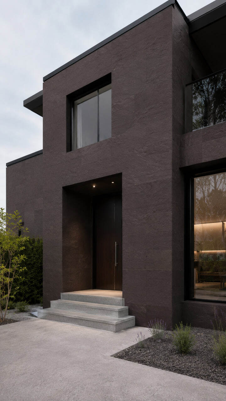 Flexible Stone in a Warm Brown Texture for an Expressive Facade