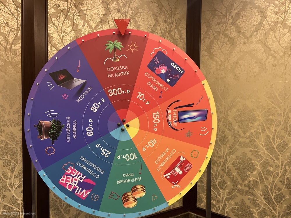 колесо призов  для корпоративного мероприятия в аренду