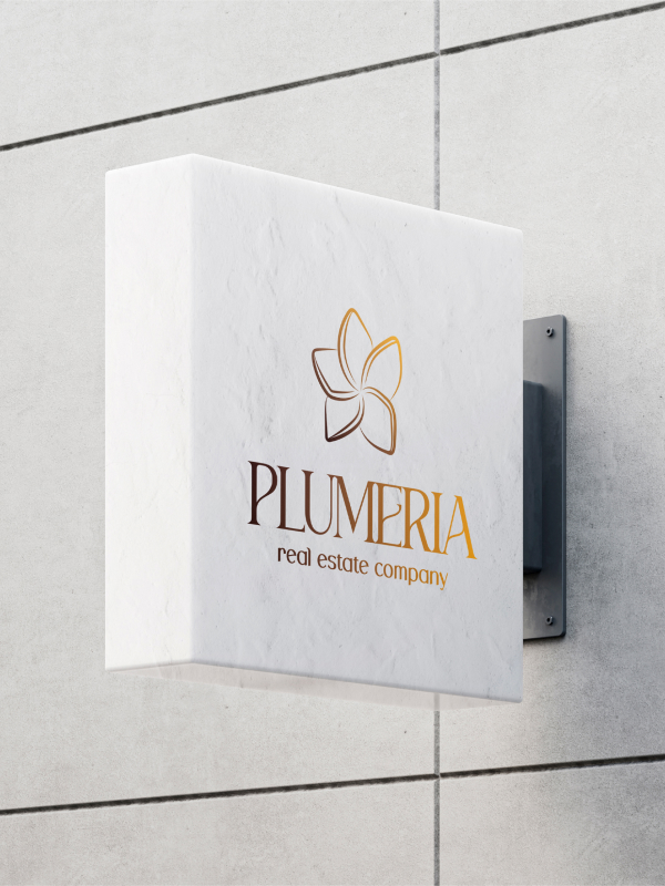 Разработка вывески для бренда Plumeria на Пхукете