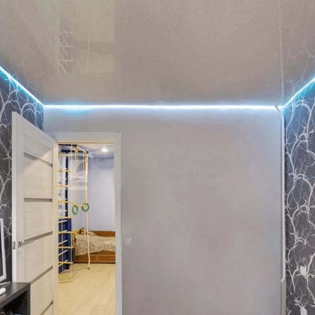 Матовый потолок в гостиной