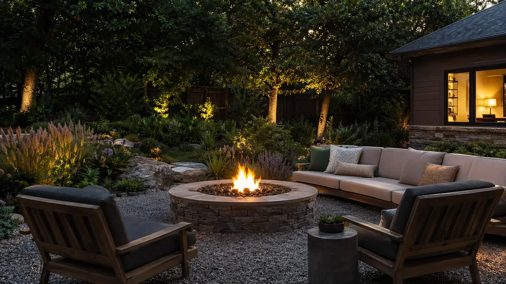 Костровая зона на участке