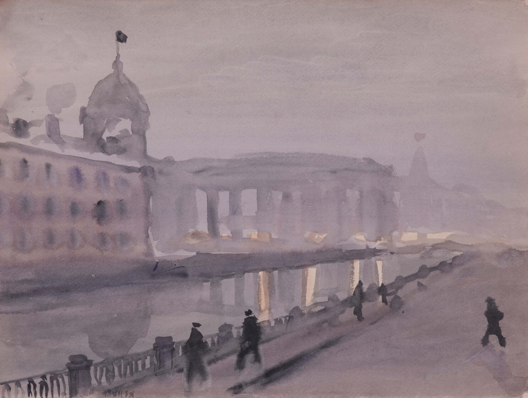 Казанский собор вечером. 1938 