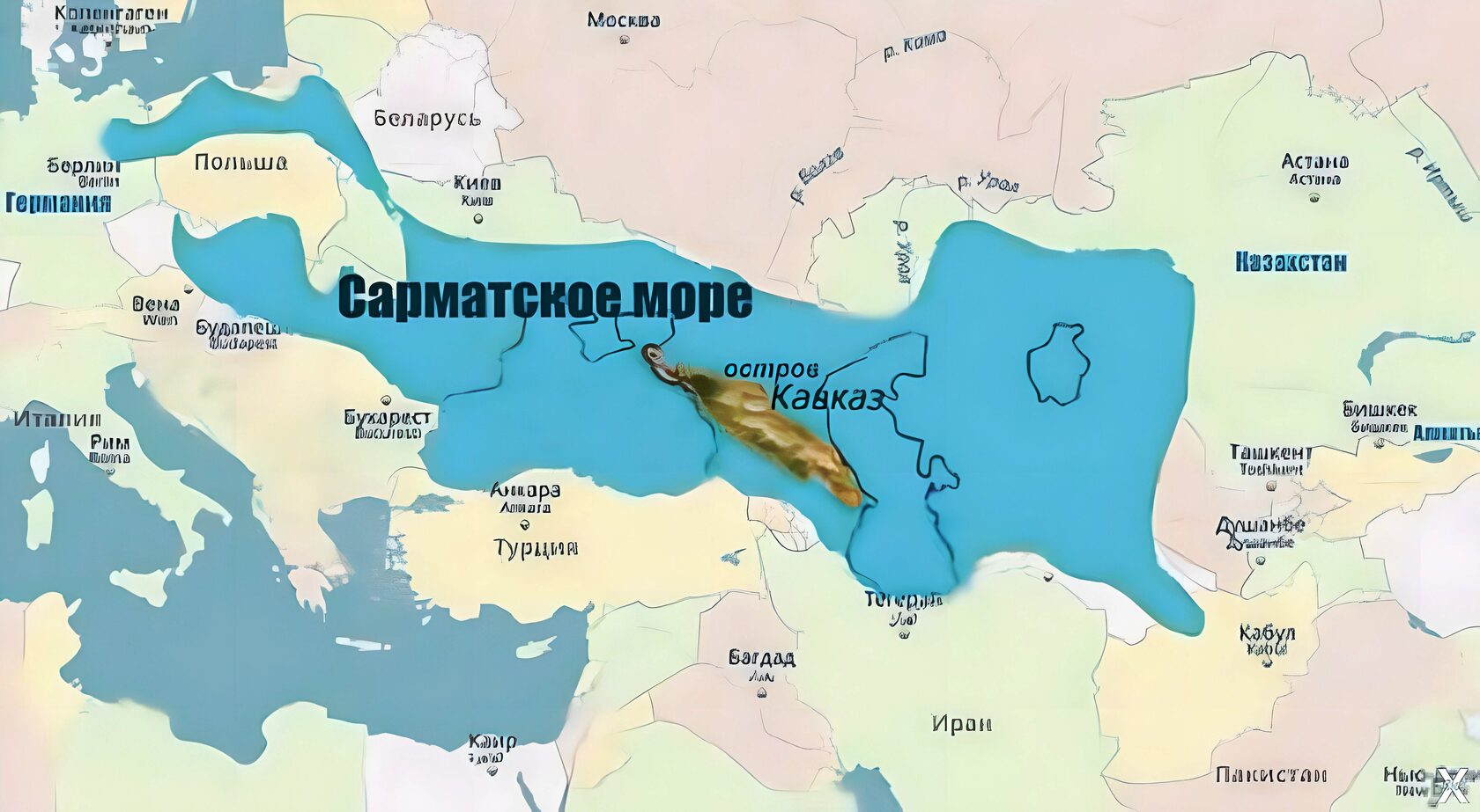 Древнее сарматское море