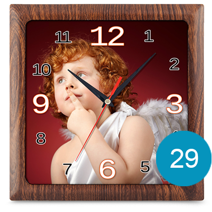 модель пластиковых часов 29