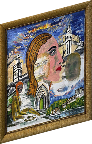 Абстрактный портрет жены Владимира Толкачева Анастасии в будущем