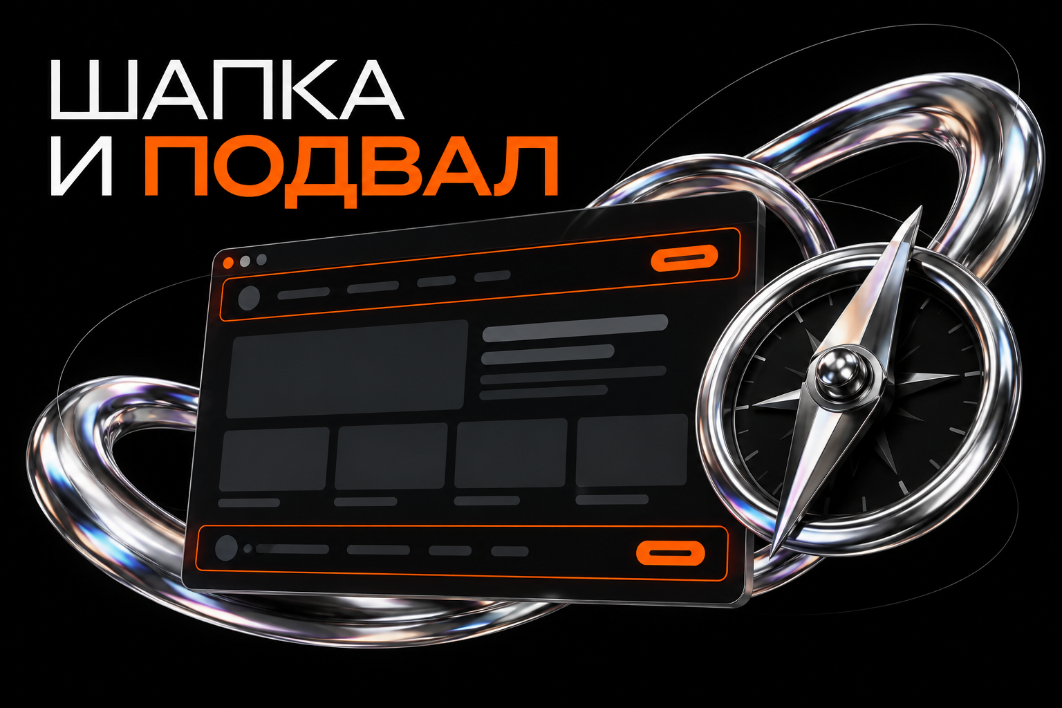 Шапка и подвал помогают ориентироваться на странице сайта.