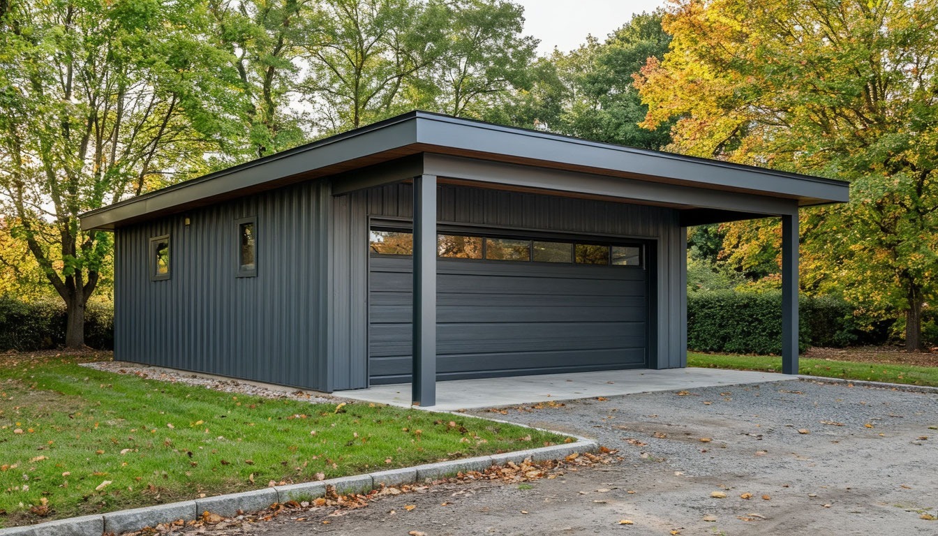 Закрытый гараж в стиле Hi-Tech