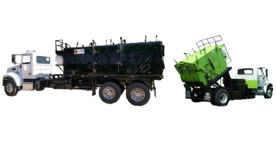  Термос-бункер на прицепе  может иметь в составе один или два бункера и может восстановить старый использованный асфальт в течении 16 часов