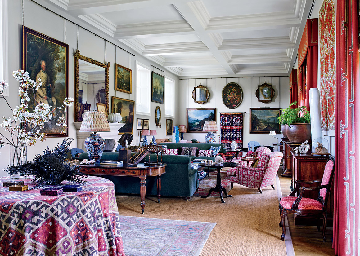 Гостиная английского загородного дома