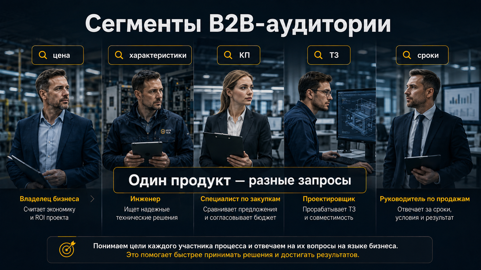Сегменты аудитории для семантики в промышленном B2B