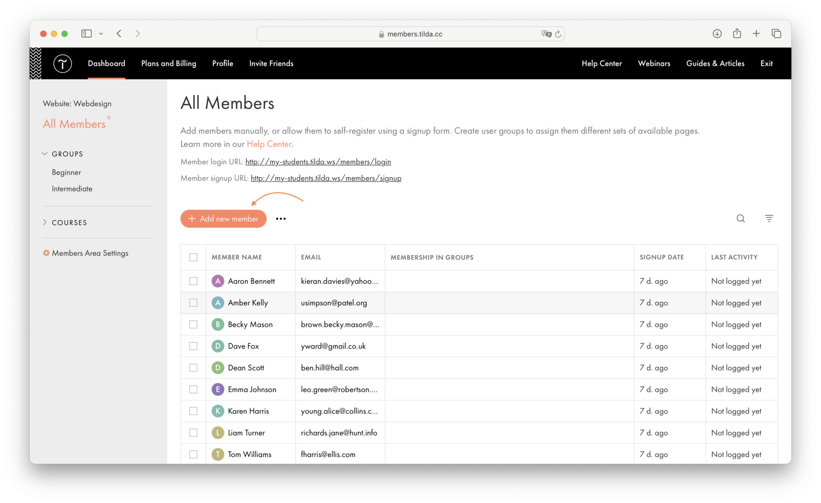 How To Manage Memberships And User Accounts │ Tilda Help Center