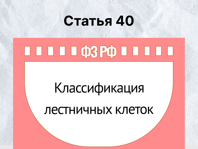 Статья 40 - Классификация лестничных клеток