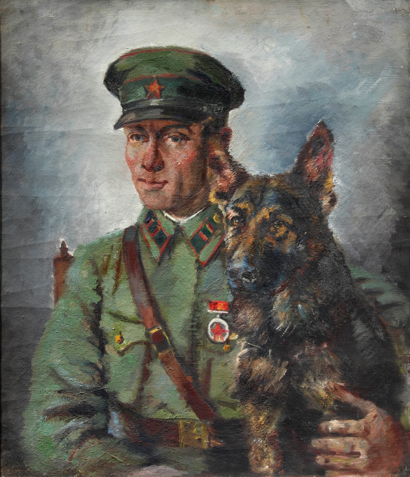 Пограничник Карацупа и пес Индус. 1930-е