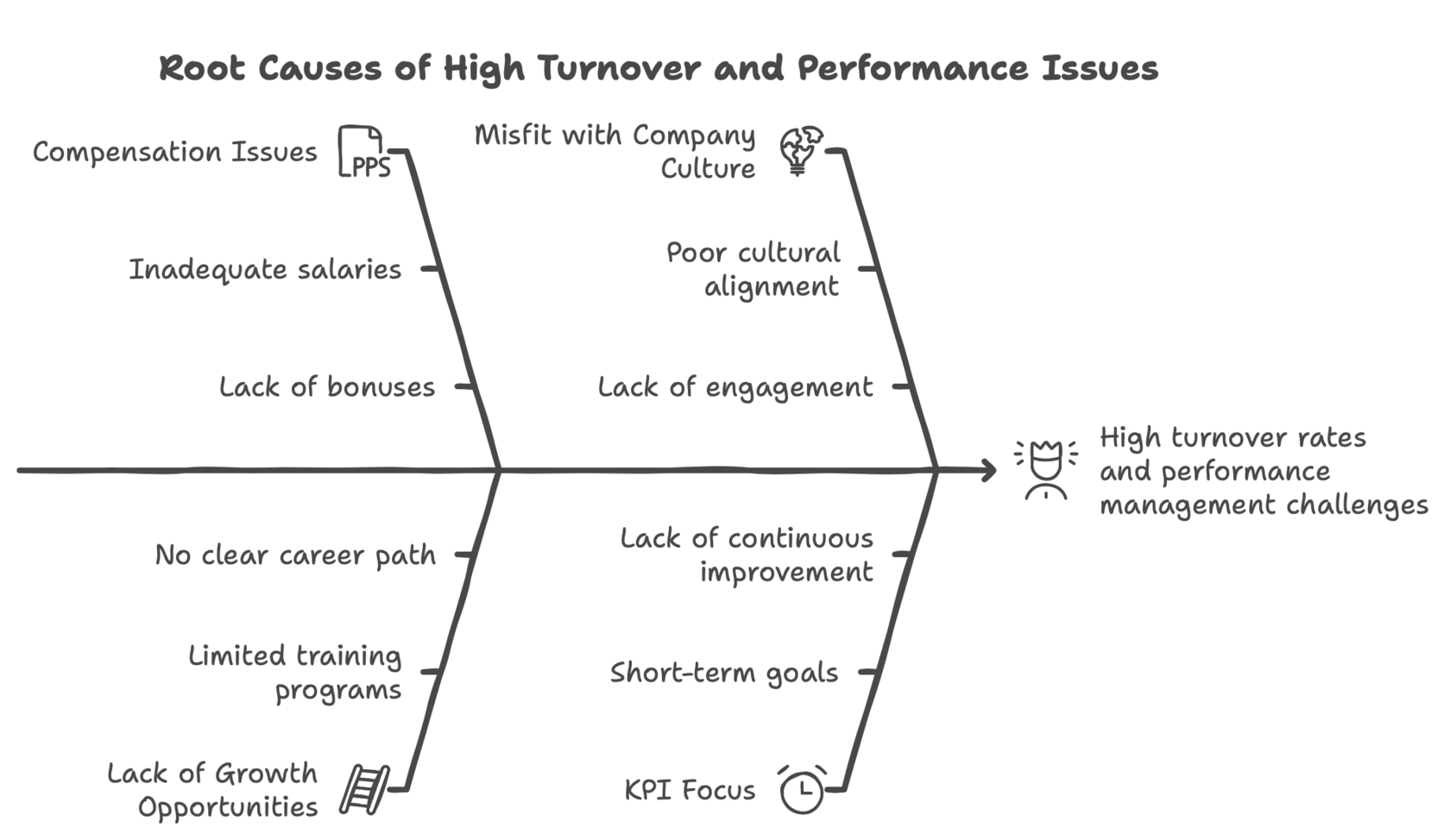 Root Causes of Poor Team Performance - Culture Misfit, Inadequate Salaries, Lack of Growth Opportunities, Lost KPI Focus