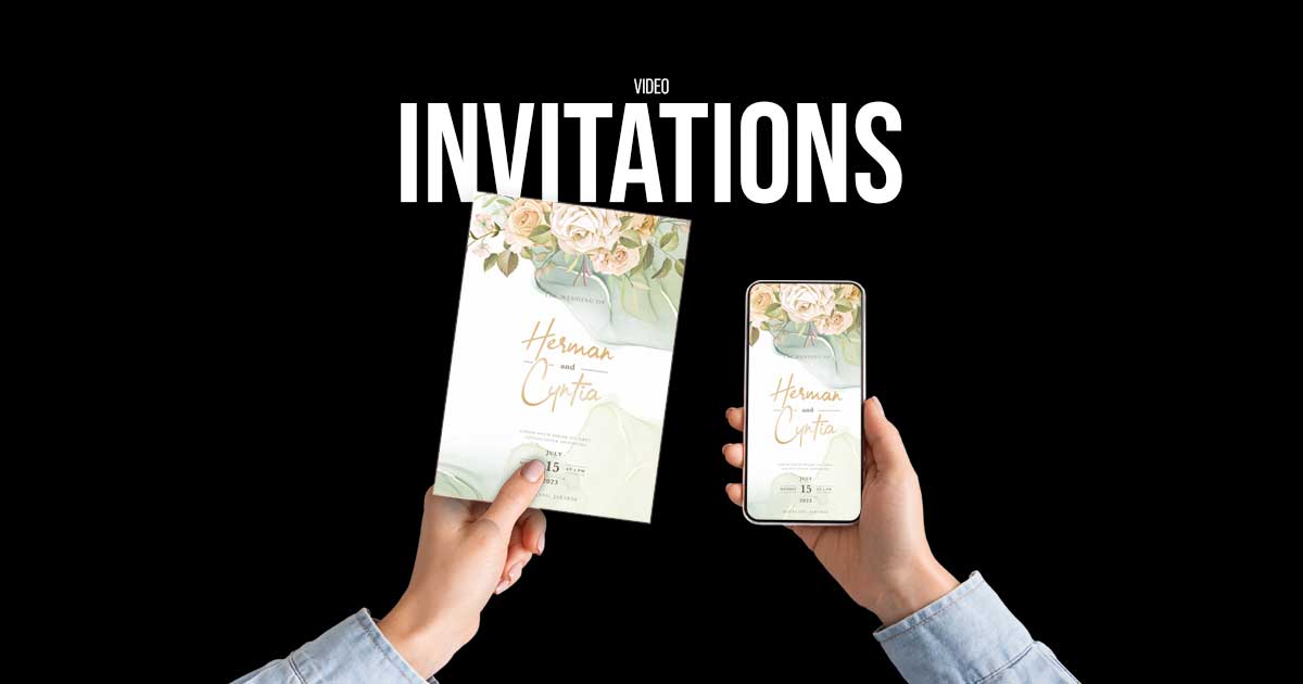 Video invitation for a wedding celebration. Invitation for WhatsApp