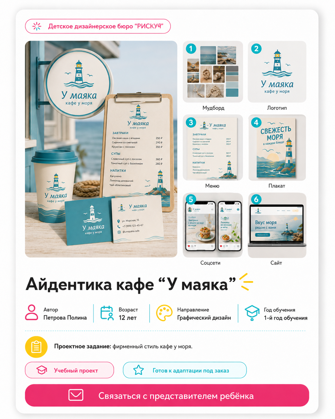 Айдентика кафе