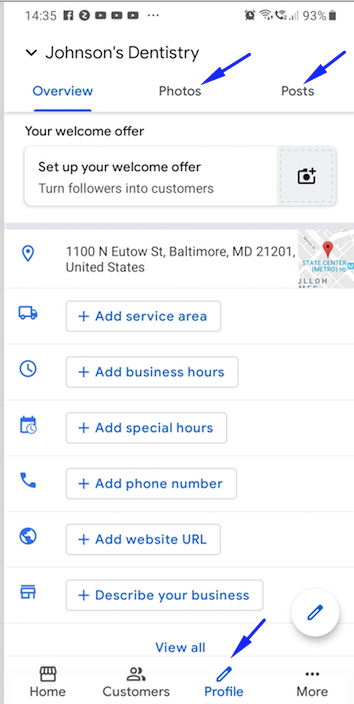 app edit business info