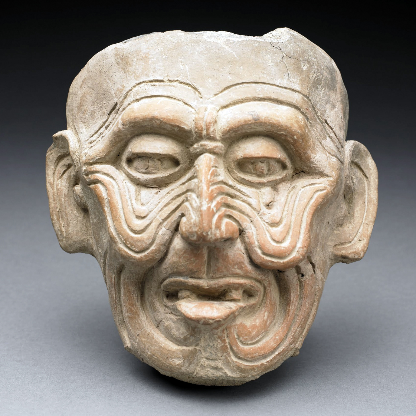 Голова Старого бога. Веракруз, 600-900 гг. н.э. Коллекция The Birmingham Museum of Art.