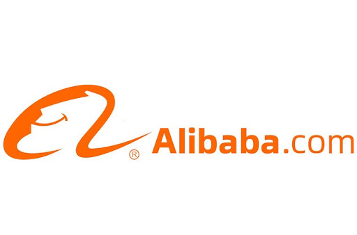 Alibaba logotype on the white background
