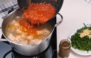 Приготовление харчо из говядины по-грузински с рисом: шаг 9