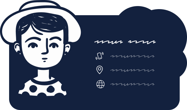 визитка с контурной резкой