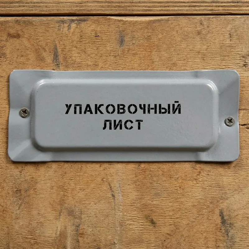 Карман для упаковочного листа ЗИП, размер 110х70 мм, для ящиков с ЗИП-комплектом