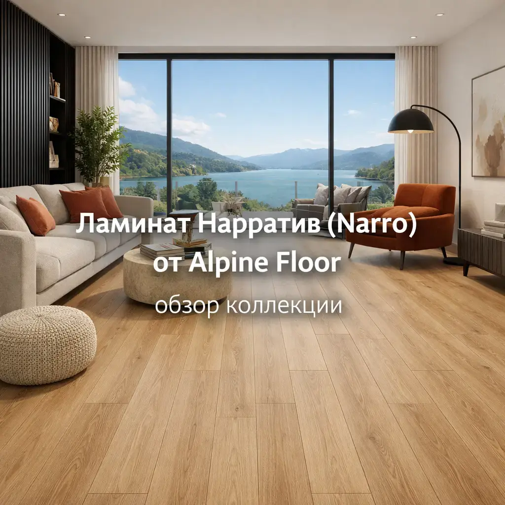 Ламинат Narro Alpine Floor в интерьере — узкая плашка и натуральная текстура покрытия