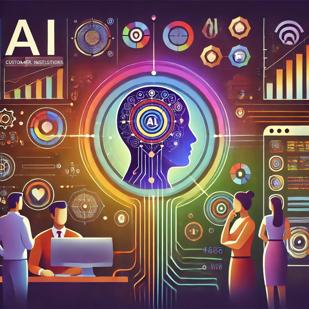 Иллюстрация использования AI для предсказания потребностей клиентов и персонализации предложений.
