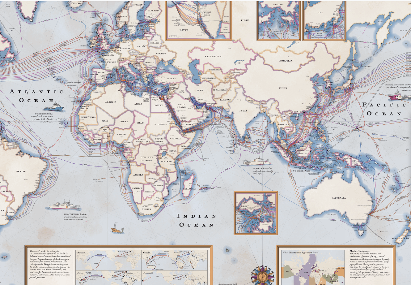 Карта подводных кабелей