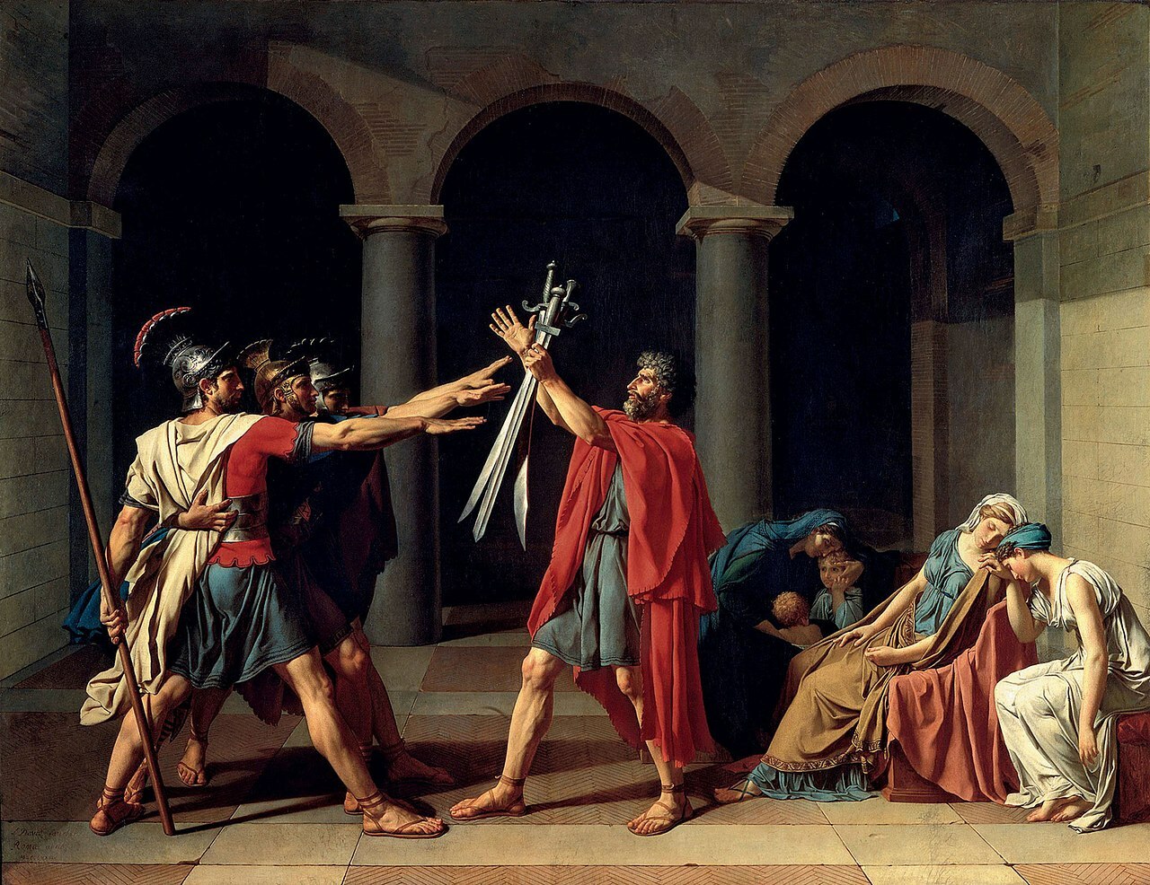 Жак-Луи Давид, «Клятва горациев». 1784 Лувр, Париж