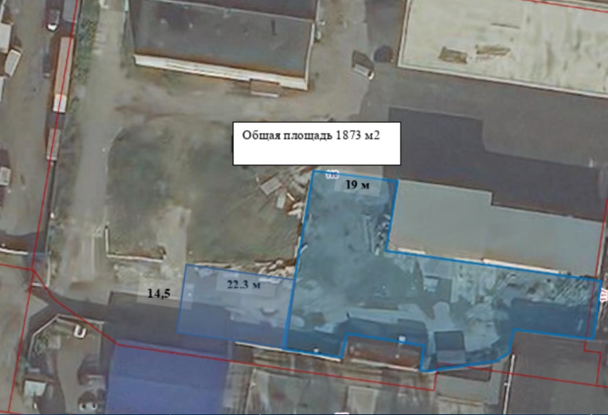 Спутниковый снимок производственной площадки в Новом Девяткино — 1873 м²