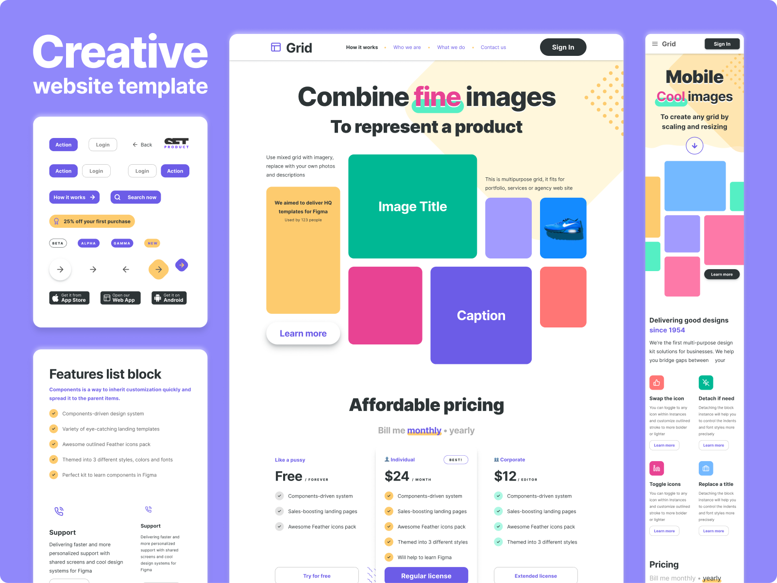 Figma Template Landing Page