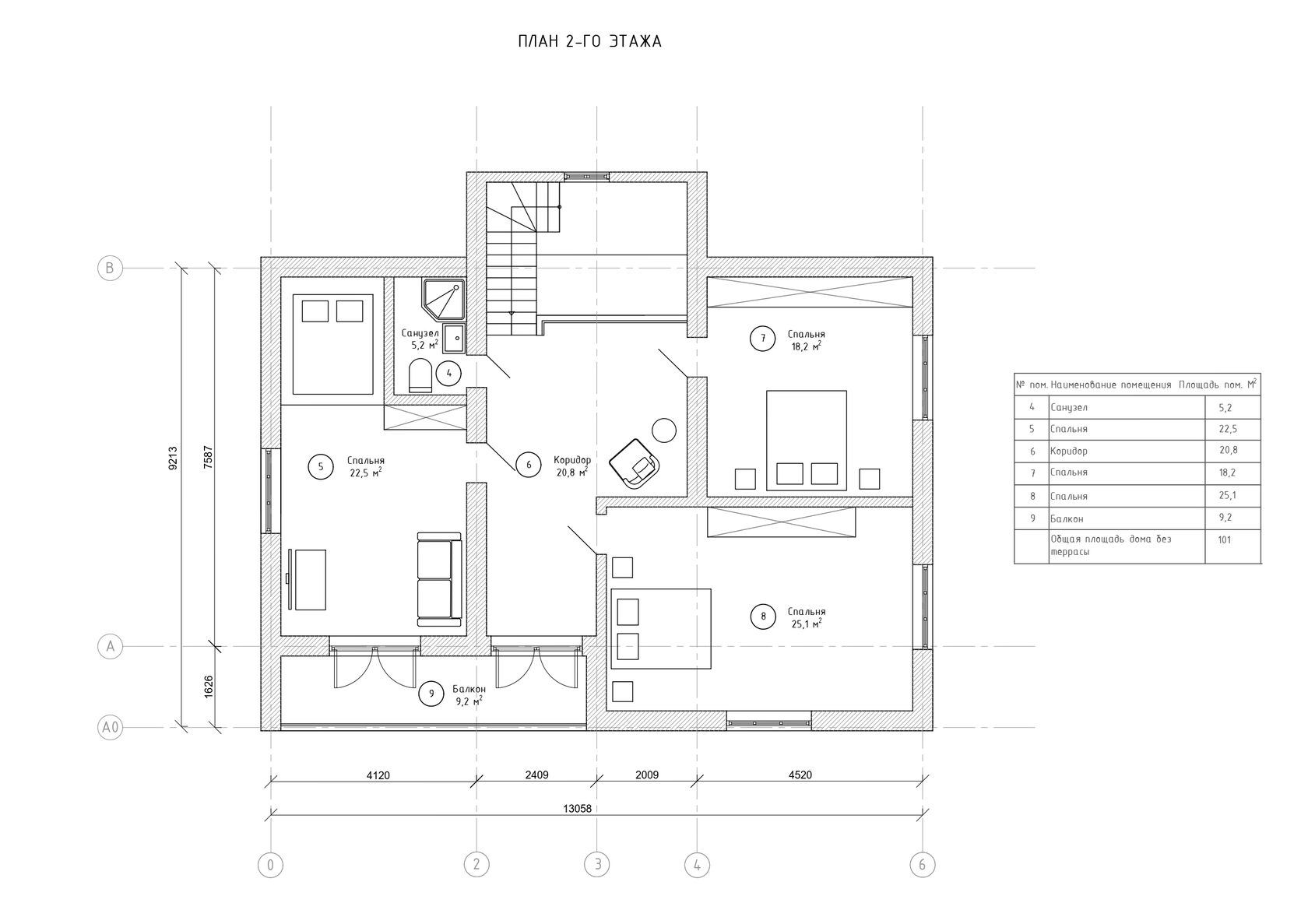 Планировка второго этажа