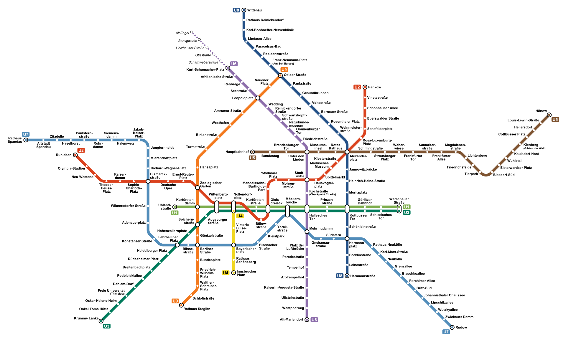 Карта метро берлина 2022